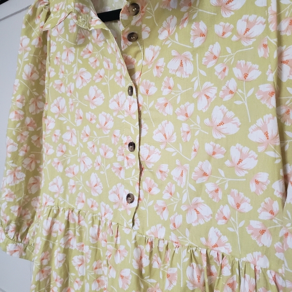 Floral Yellow Maxi Dress - Picture 2 of 11